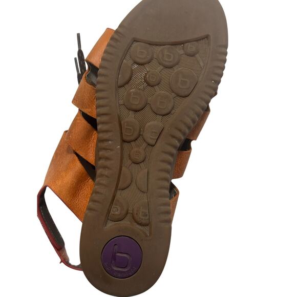 Bionica Orange Tan Leather Cork Wedge Sandals Shoes Sorena BI0013603 Size 9.5 - Picture 8 of 9